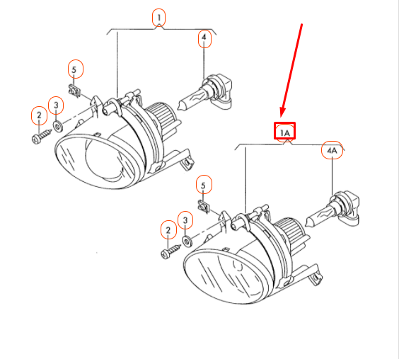 new vw touran 1t front right halogen fog light 5k0941700a original