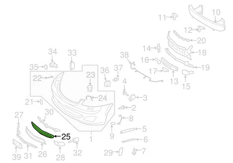 NEW MB S-CLASS W221 FRONT BUMPER AMG LOWER CENTER GRILLE A2218850053 ORIGINAL