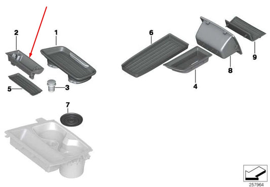 NEW BMW 3 GRAN TURISMO F34 AHSTRAY 51169232067 9232067 2015 ORIGINAL
