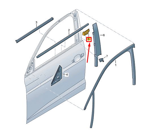 new audi a1 gb front left door seal strip 82g867381 original