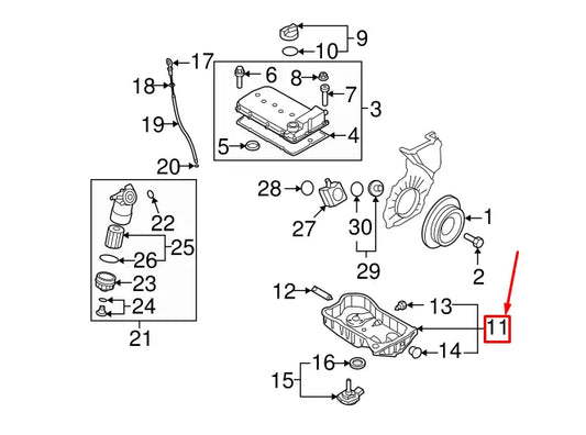 NEW AUDI A3 SPORTBACK 8PA ENGINE OIL PAN 022103601R ORIGINAL