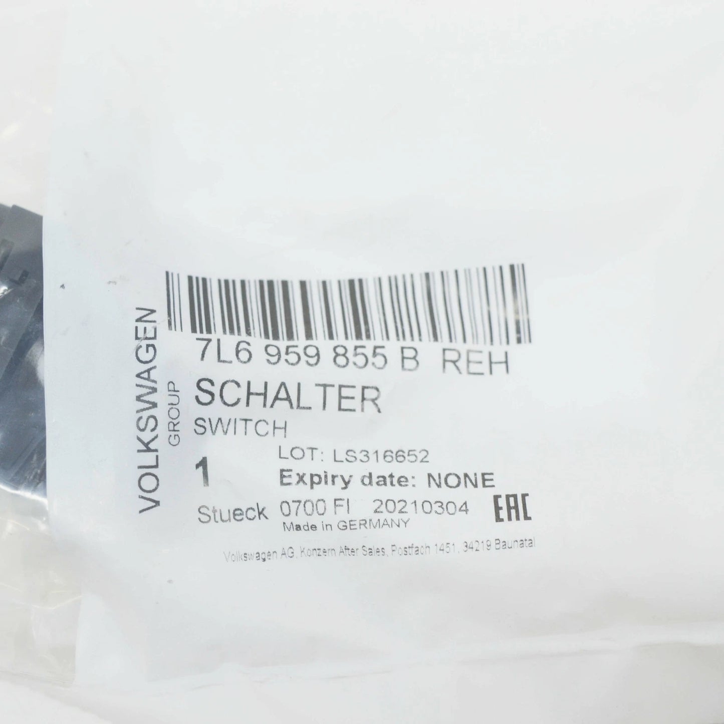 NEW VW GOLF MK5 DOOR WINDOW CONTROL SWITCH FRONT RIGHT 7L6959855BREH