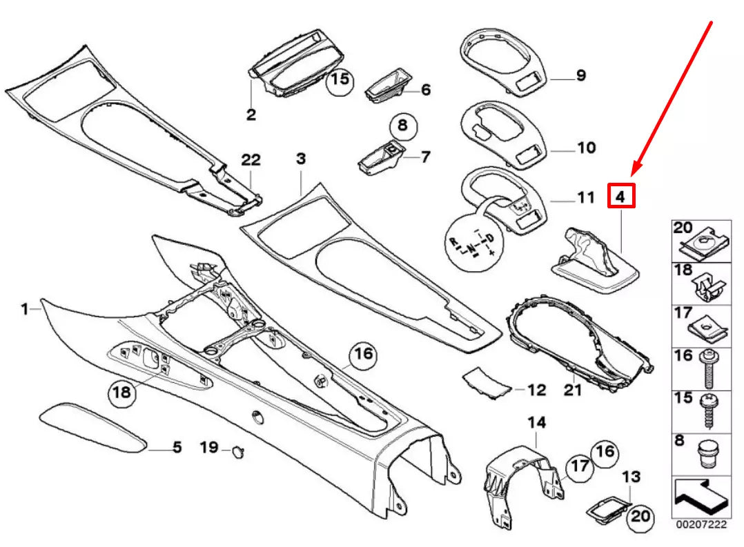 NEW BMW Z4 COUPE E86 FRONT CENTER CONSOLE ARMREST 7125653 51167125653 ORIGINAL