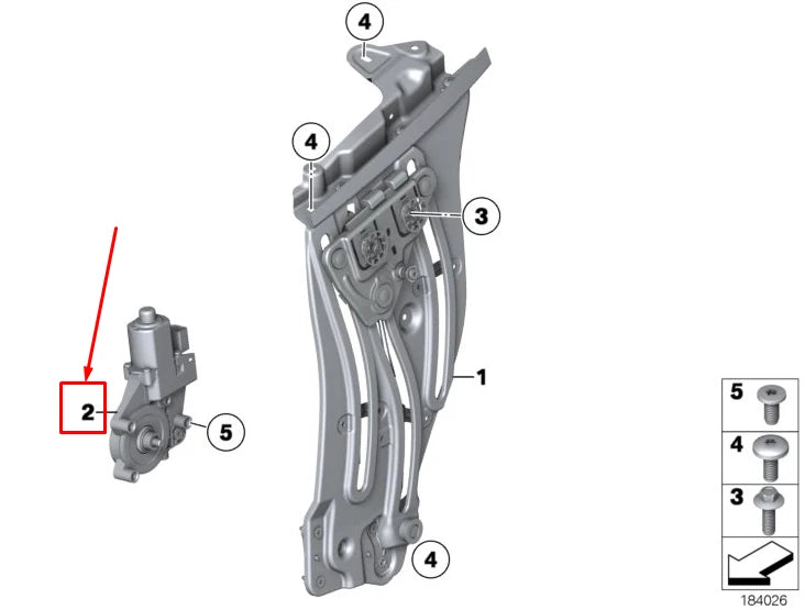 NEW BMW Z4 ROADSTER E89 FRONT RH DOOR WINDOW CONTROL MOTOR 67627046034 ORIGINAL