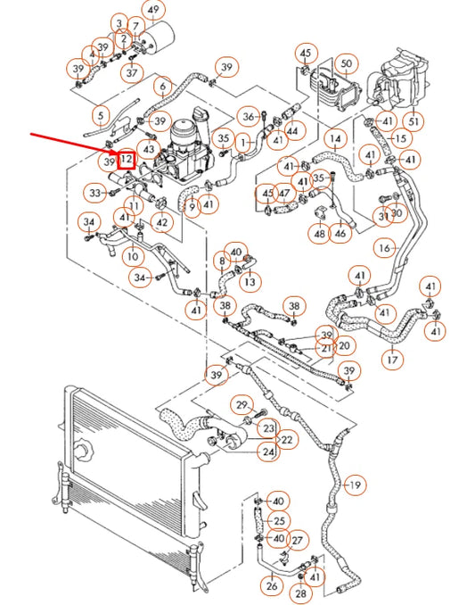 NEW VW TOUAREG 7L ENGINE COOLANT THERMOSTAT GASKET SEAL 07Z121091 ORIGINAL