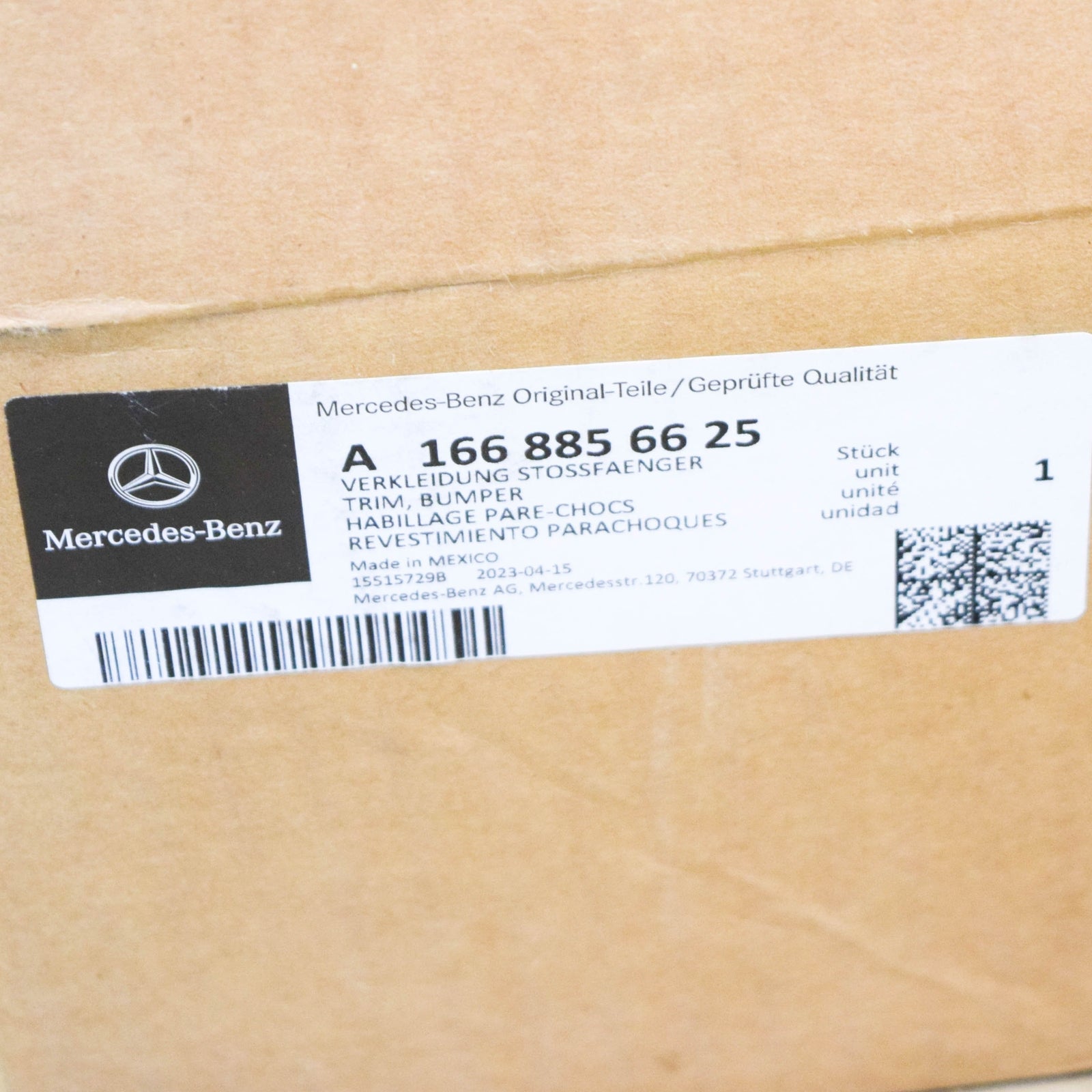 new mercedes-benz gl-class x166 front bumber bottom trim a1668856625 original