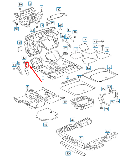 NEW VOLKSWAGEN ARTEON 3H7 DRIVERS FOOTREST COVER LHD 5Q1864777C4PK ORIGINAL