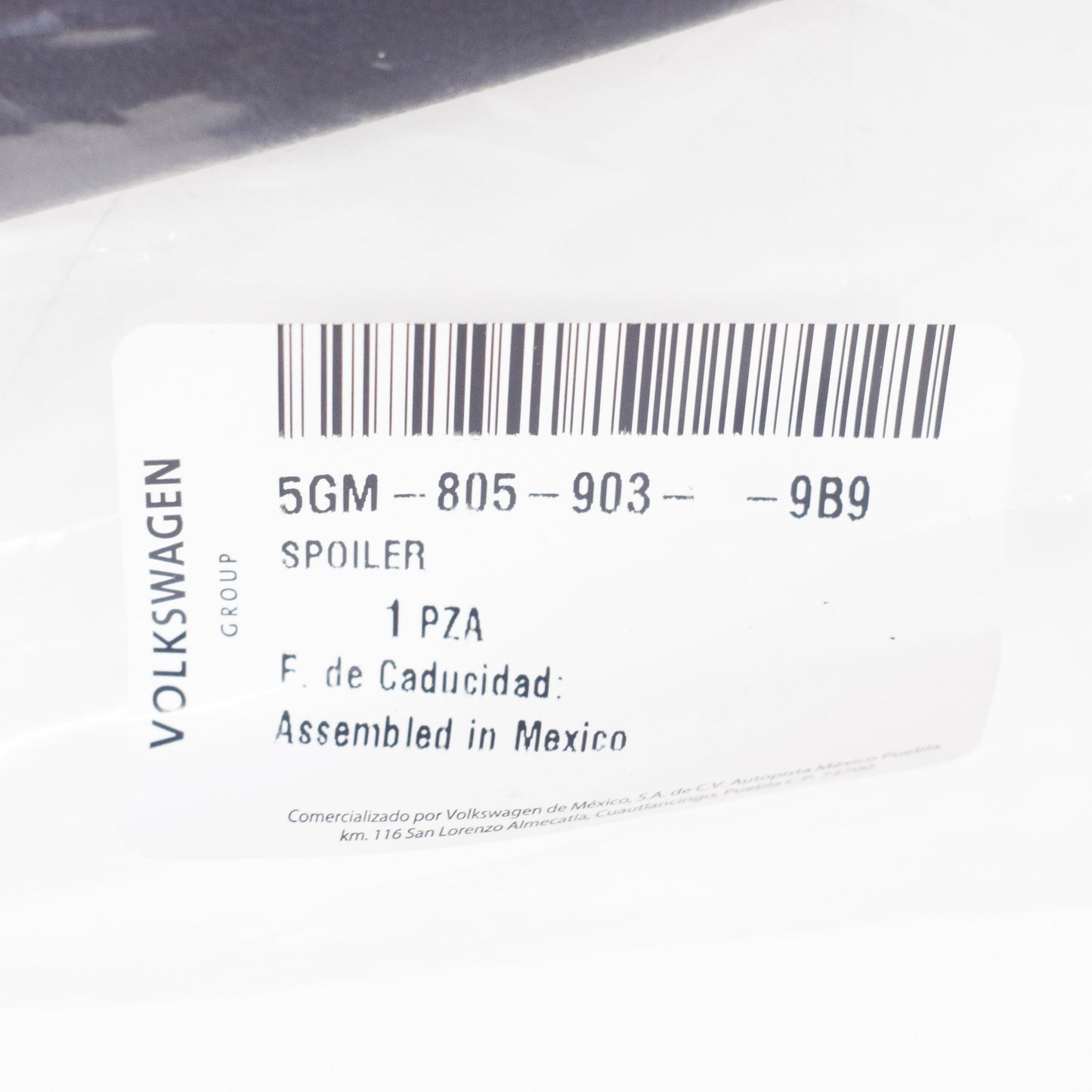 NEW VOLKSWAGEN GOLF MK7 FRONT BUMPER LEFT SPOILER 5GM8059039B9 ORIGINAL