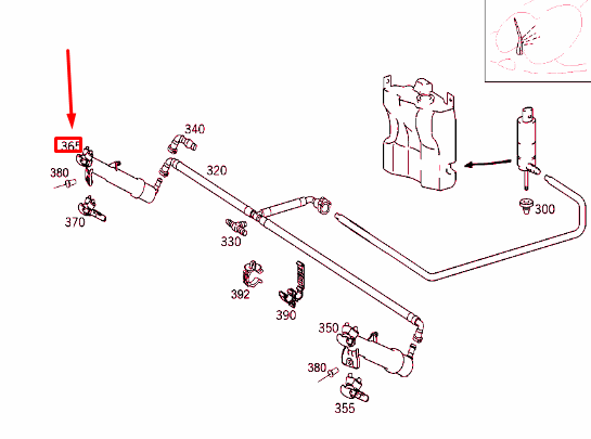 NEW MERCEDES-BENZ C W203 RIGHT WASHER TELESCOPIC NOZZLE A2048600447 ORIGINAL