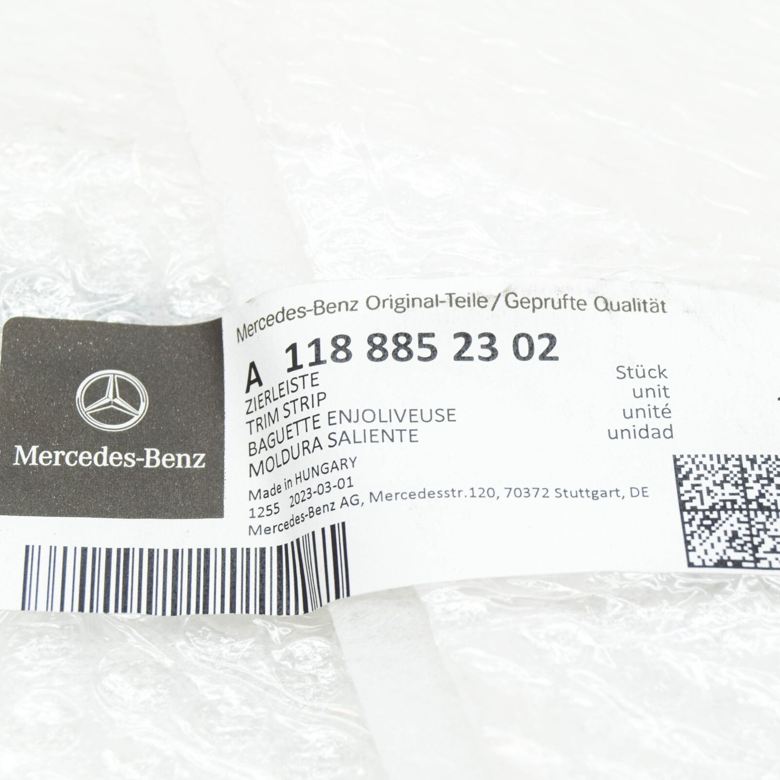 NEW MERCEDES-BENZ CLA COUPE C118 REAR LEFT STRIP TRIM A1188852302 ORIGINAL