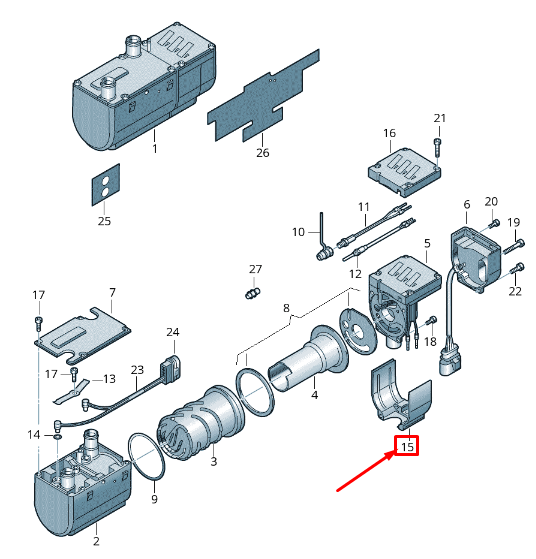 NEW VOLKSWAGEN CRAFTER 2F MK1 AUXILIARY HEATER COVER 2E0819422A ORIGINAL