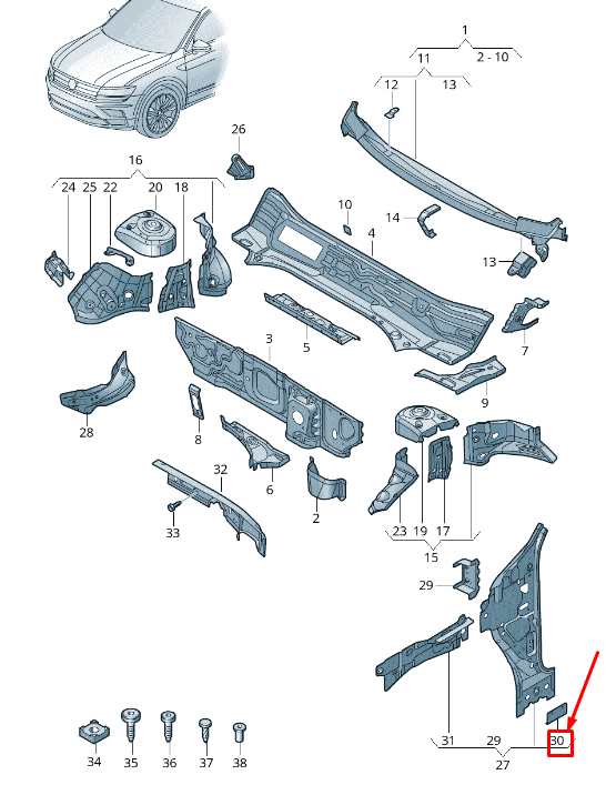 new skoda kodiaq ns socket jack pad bracket 5qa802847 original