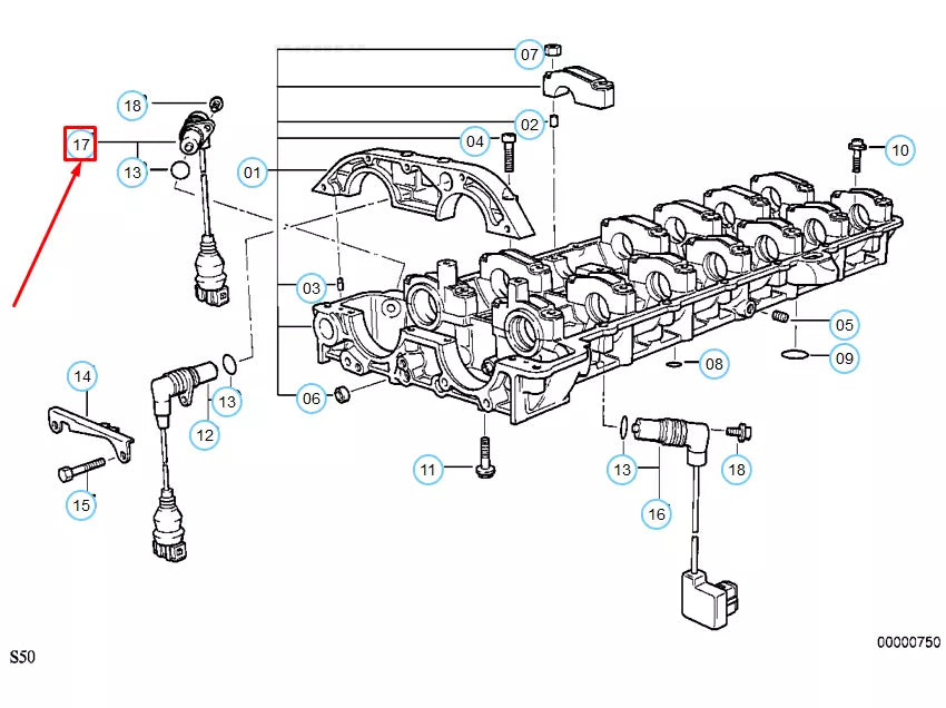 NEW BMW M3 E36 EXHAUST CAMSHAFT POSITION SENSOR 12141401890 1401890 ORIGINAL