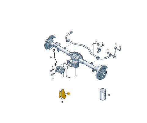 new volkswagen crafter sz rear axle stone chip guard 2n0525157 original
