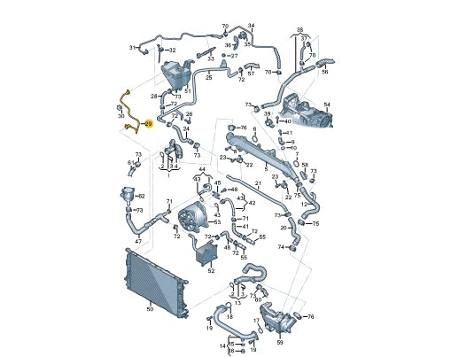 NEW AUDI RS4 AVANT B8 ENGINE COOLANT OVERFLOW FRONT HOSE 8K0121081BA