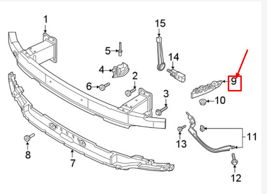 NEW AUDI A6 C8 FRONT RIGHT BUMPER GUIDE 4K0807284 ORIGINAL
