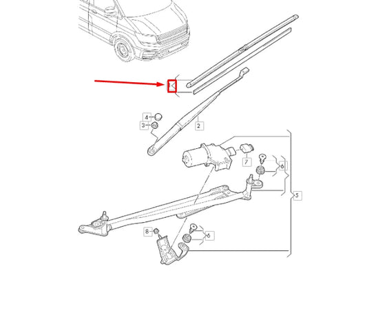 NEW VW CRAFTER SZ MK2 FRONT WINDSHIELD WIPER BLADES SET LHD 7C1998002A ORIGINAL