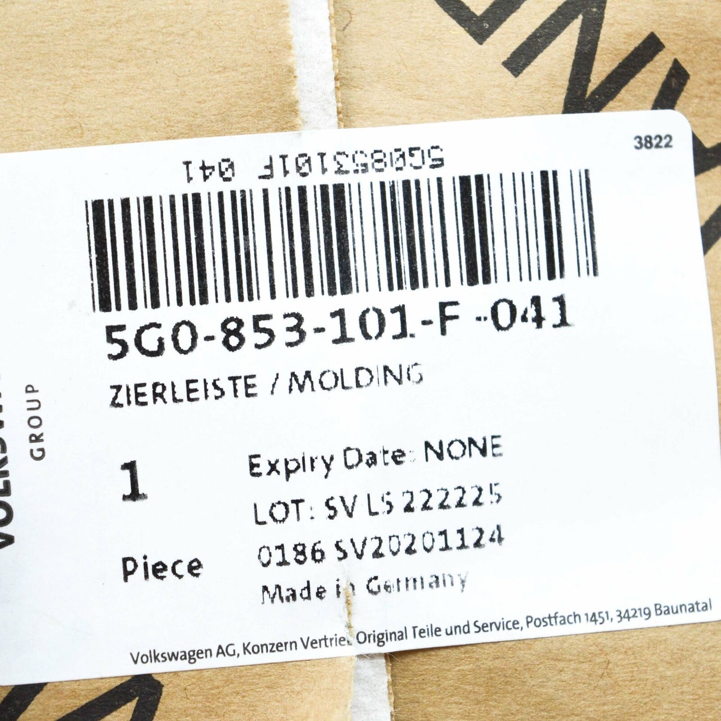 NEW VOLKSWAGEN GOLF MK7 FRONT BUMPER LEFT SIDE GRILLE TRIM 5G0853101F041