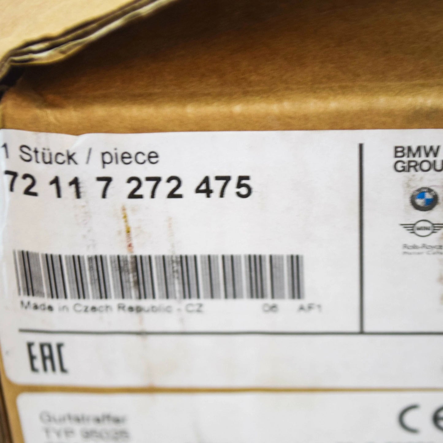 NEW BMW 3 F30 FRONT LEFT UPPER SEAT BELT 72117272475 7272475 LHD ORIGINAL