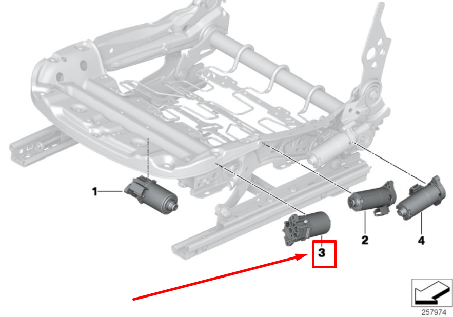 new bmw 2 cabrio f23 front left seat control motor 7325531 52107325531 original