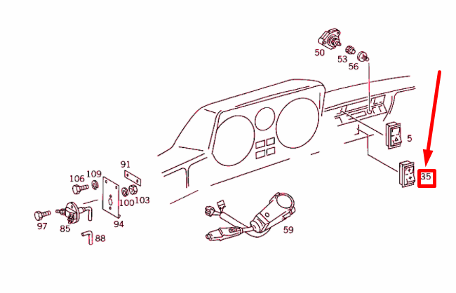 NEW MERCEDES-BENZ G W463 LIGHTING SWITCH A0018202210 ORIGINAL