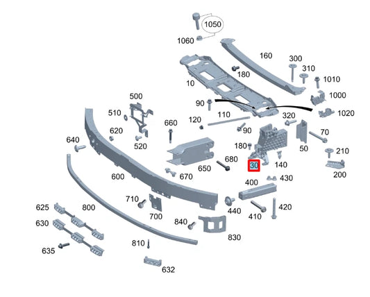 NEW MB S W223 FRONT RIGHT RADIATOR SUPPORT ABSORBER A2236205800 ORIGINAL
