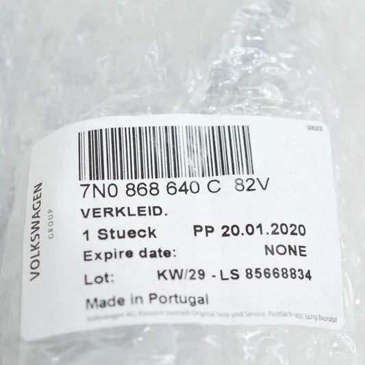 NEW VW SHARAN 7N SLIDING DOOR ROLLER GUIDE RIGHT TRIM 7N0868640C82V ORIGINAL