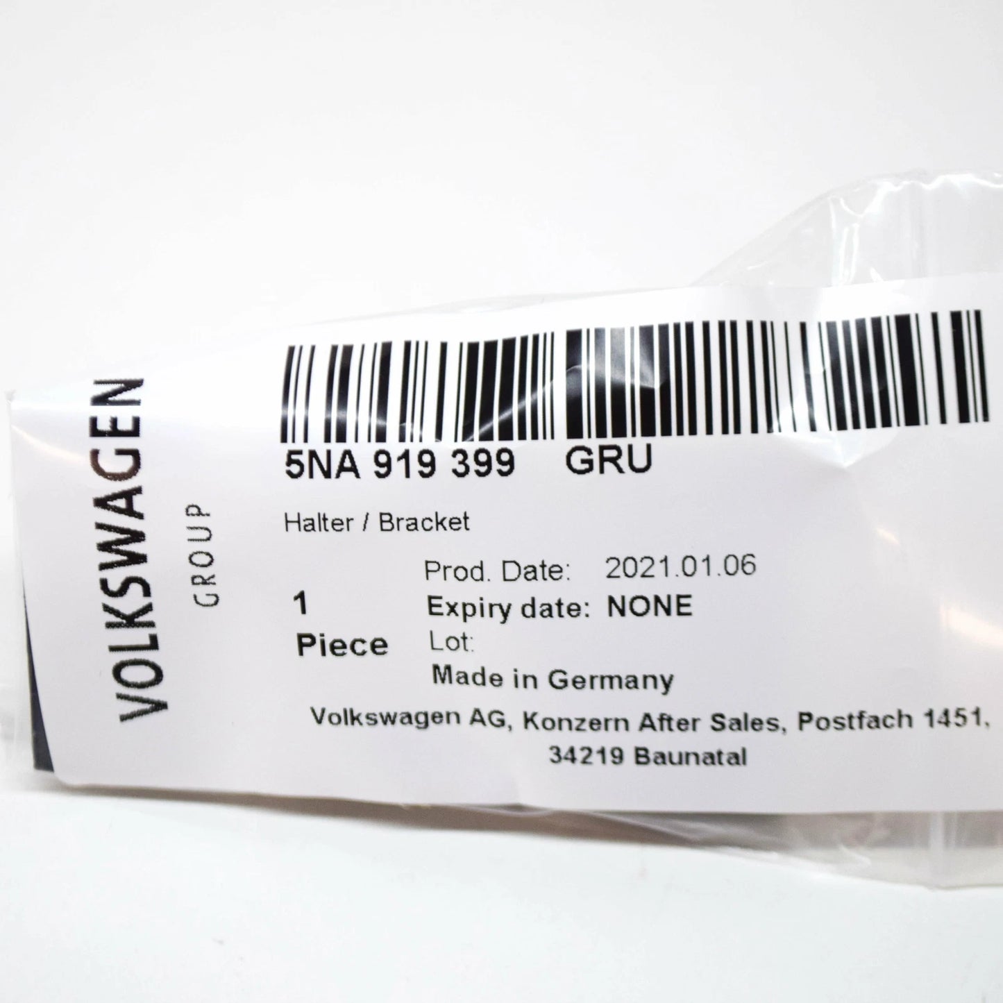 NEW VW TIGUAN AD FRONT BUMPER OUTER LEFT PARKTRONIC HOLDER 5NA919399GRU ORIGINAL