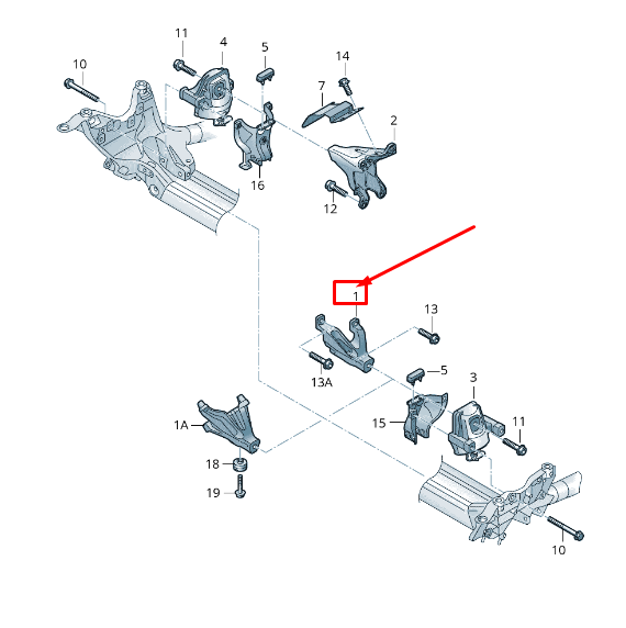 new audi a6 avant c7 left engine mount bracket 4g0199307m original