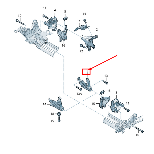 new audi a6 avant c7 left engine mount bracket 4g0199307m original