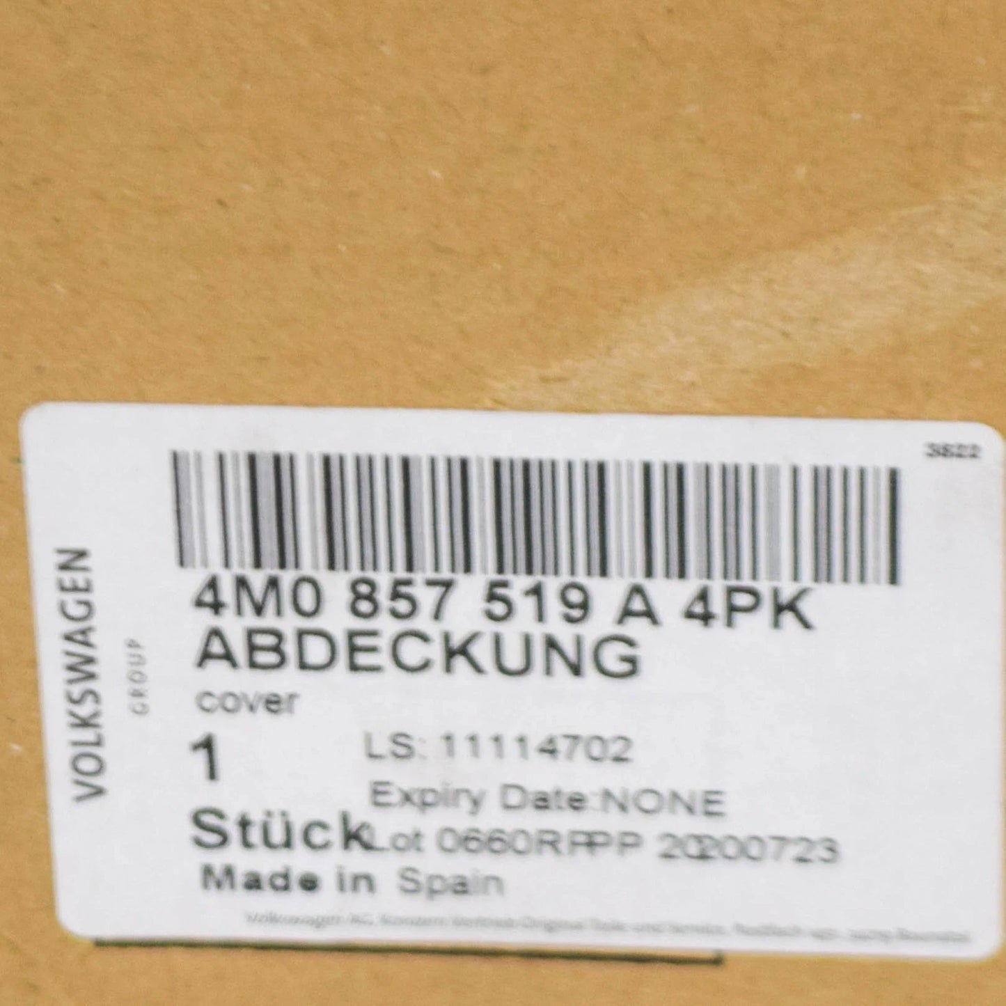 NEW AUDI Q7 4M INTERIOR FRONT REAR VIEW MIRROR COVER TRIM 4M0857519A4PK ORIGINAL