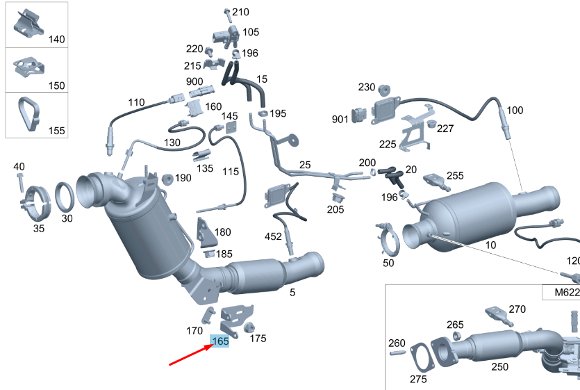 NEW MB VITO W447 EXHAUST SYSTEM TO TRANSMISSION BRACKET A4474910341 ORIGINAL