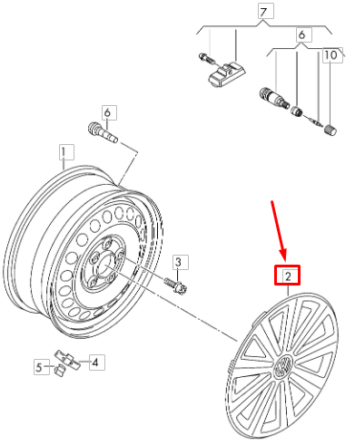 new volkswagen tiguan ad mk2 wheel trim ring 5na601147ayti original