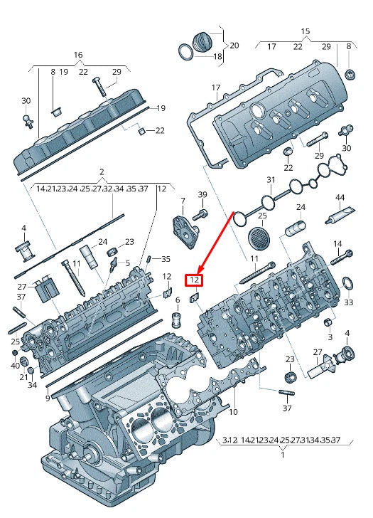 NEW AUDI Q7 4L INTAKE MANIFOLD PARTITION 079103411AB ORIGINAL