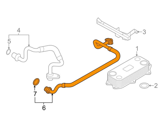 NEW AUDI R8 OIL HOSE 420115687Q ORIGINAL