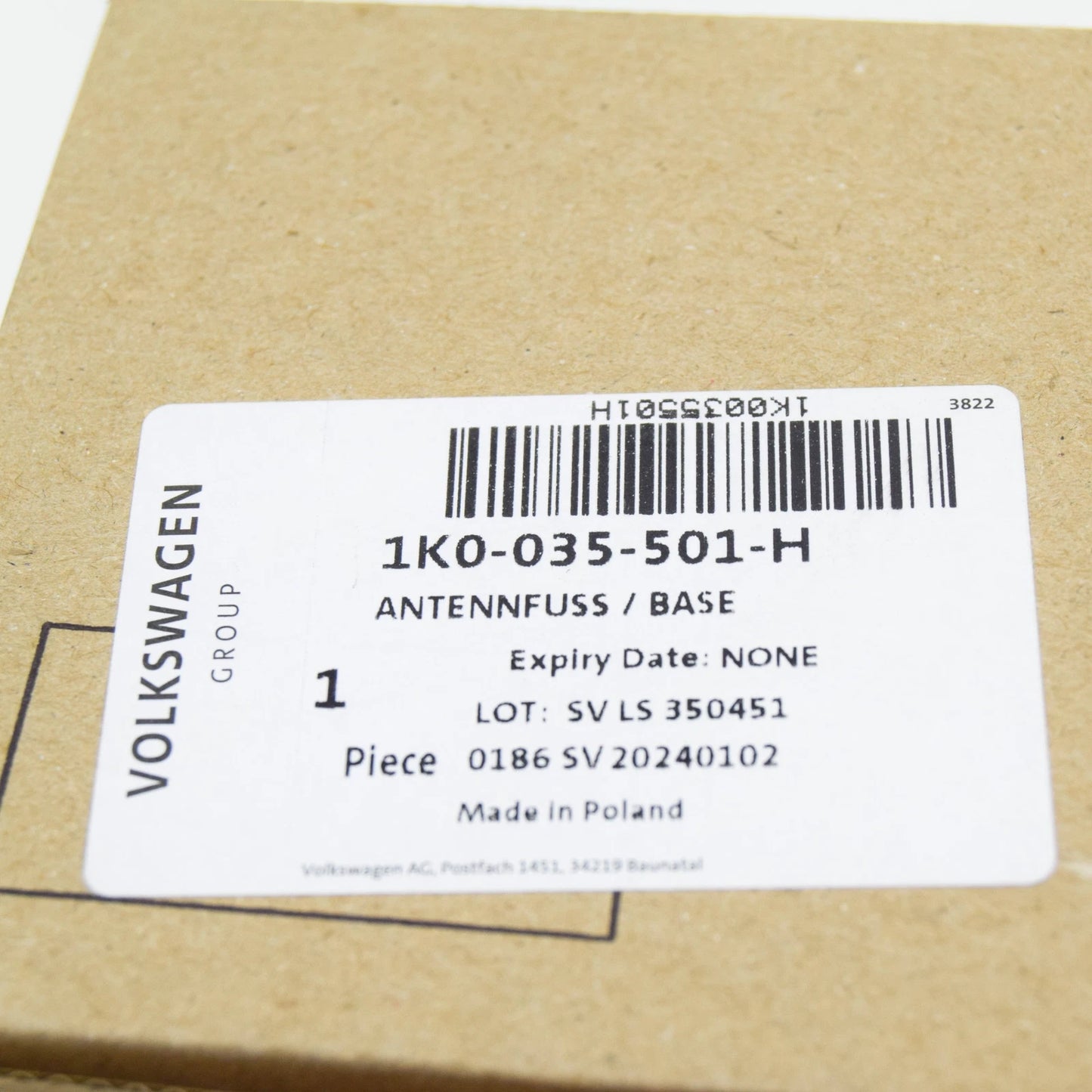 NEW VOLKSWAGEN TIGUAN MK1 ROOF ANTENNA AERIAL BASE 1K0035501H ORIGINAL