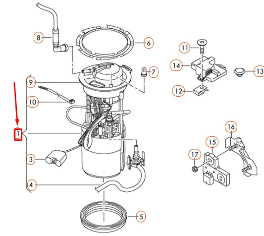 NEW AUDI Q5 8R FUEL GAUGE DELIVERY UNIT AND SENDER 8R0919050G ORIGINAL