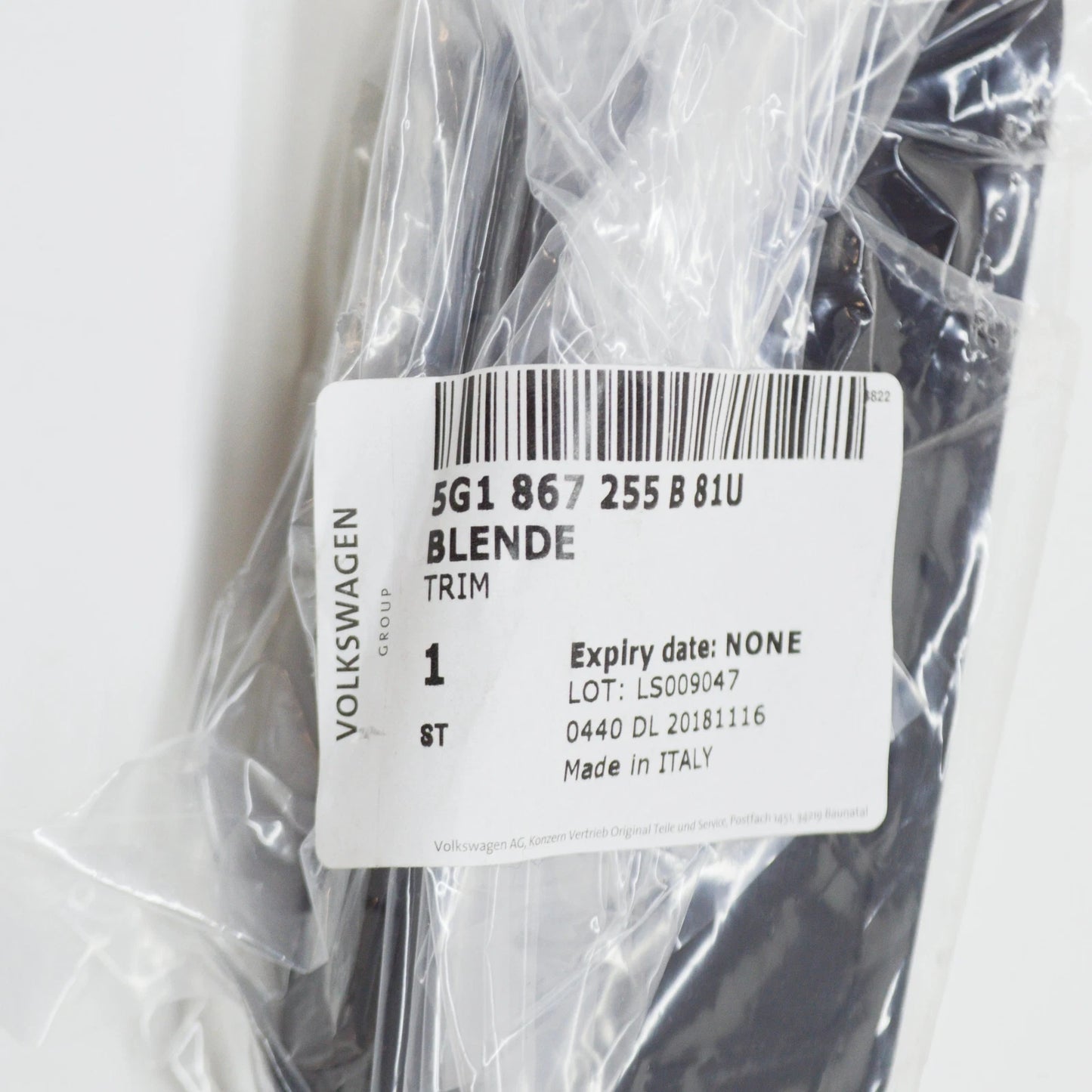 NEW VW GOLF MK7 FRONT LEFT DOOR WINDOW SWITCH TRIM LHD 5G1867255B81U ORIGINAL