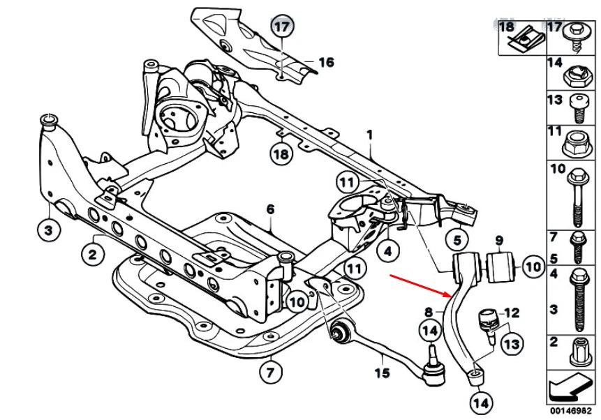 NEW BMW X1 E84 FRONT RIGHT CONTROL ARM 31126768984 6768984 ORIGINAL