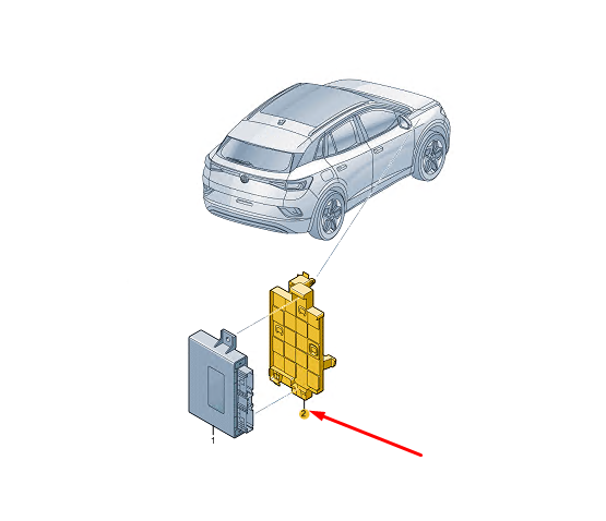 new skoda enyaq iv electric motor control unit retainer 1ea906508c original
