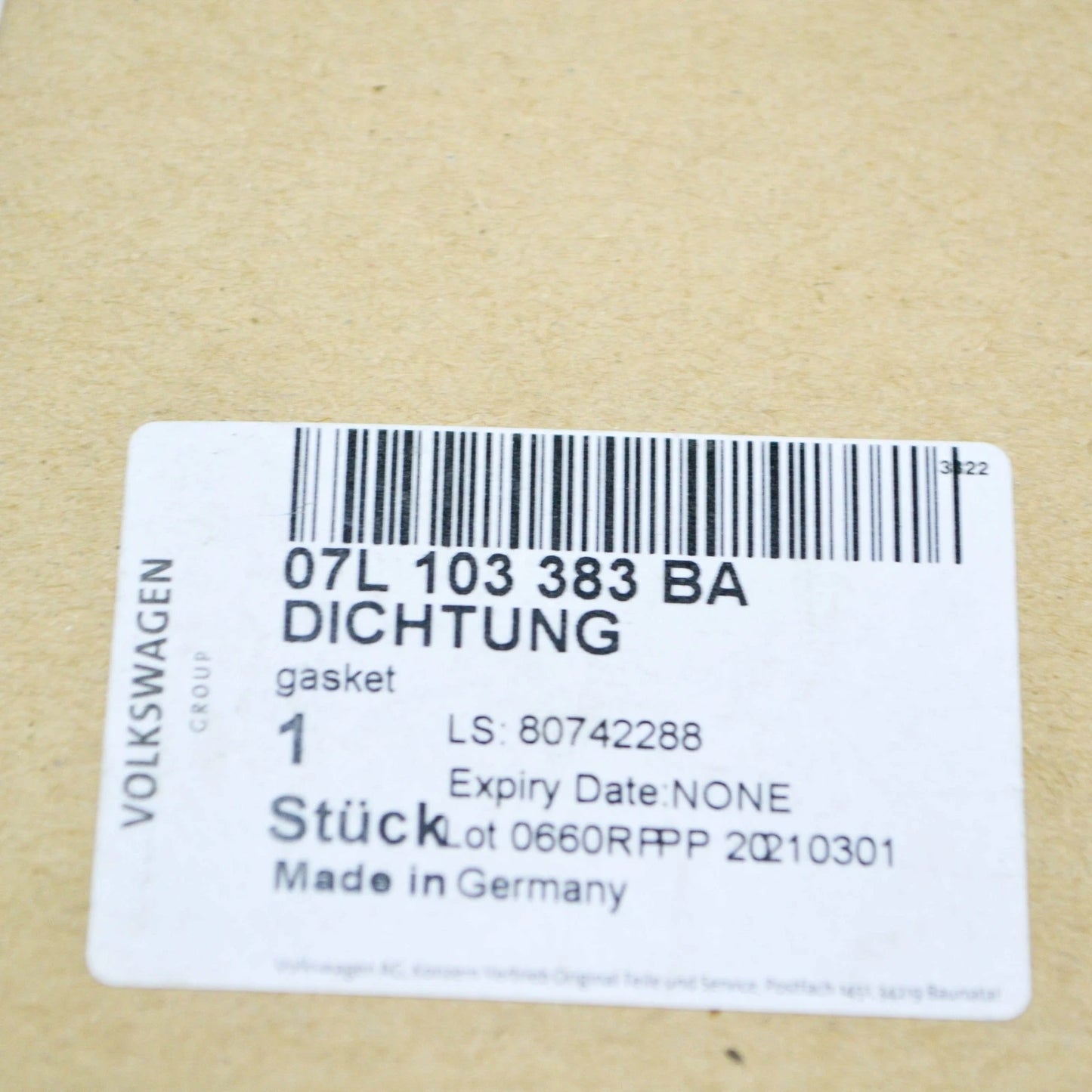 NEW AUDI R8 42 LEFT ENGINE CYLINDER HEAD COVER GASKET 07L103383BA ORIGINAL