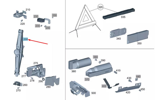 NEW MERCEDES-BENZ VITO W447 LIFT JACK A6395800218 ORIGINAL
