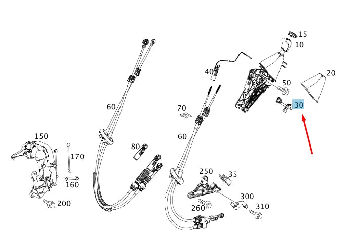 NEW MB SPRINTER W906 CENTER SHIFTER CONSOLE SWITCH A0035400045 ORIGINAL
