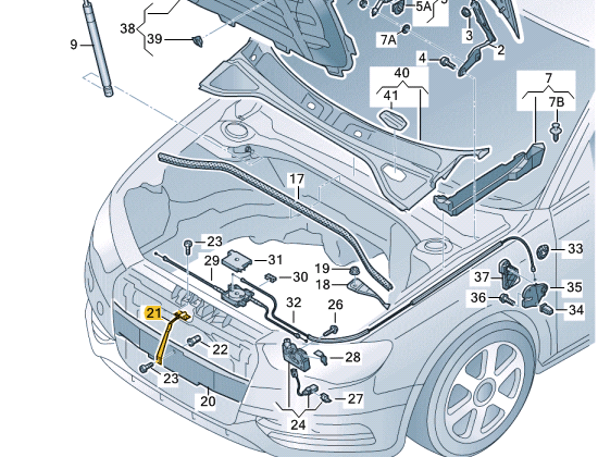 NEW AUDI A3 CABRIO 8V FRONT BONNET HOOD CATCH HOOK 8V4823485C ORIGINAL