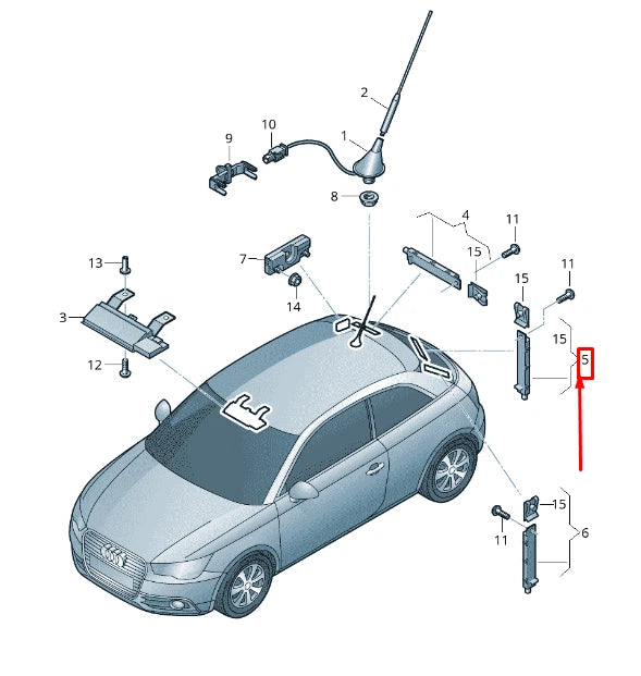 NEW AUDI A1 8X LOWER ANTENNA AMPLIFIER 8X0035225D