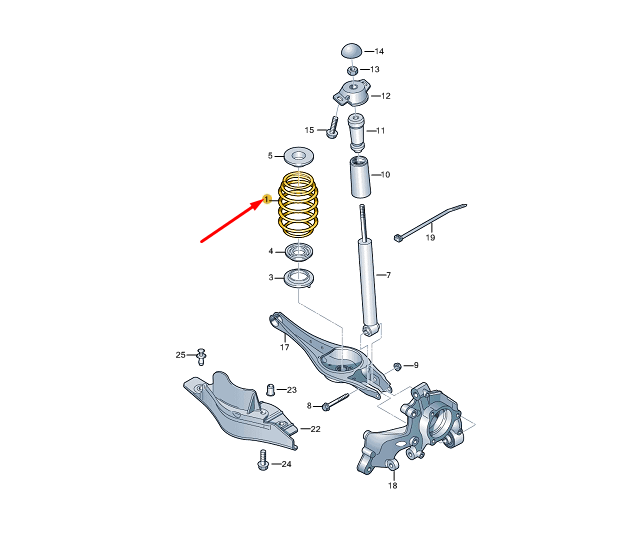 new cupra formentor rear coil spring 3q0511115ae original