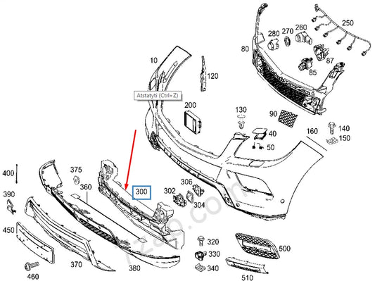 NEW MERCEDES-BENZ M-CLASS W166 FRONT BUMPER ABSORBER FOAM A1668850737 ORIGINAL