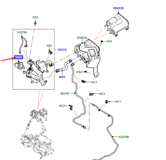 new lr range rover velar l560 leak detection pump lr174757 original