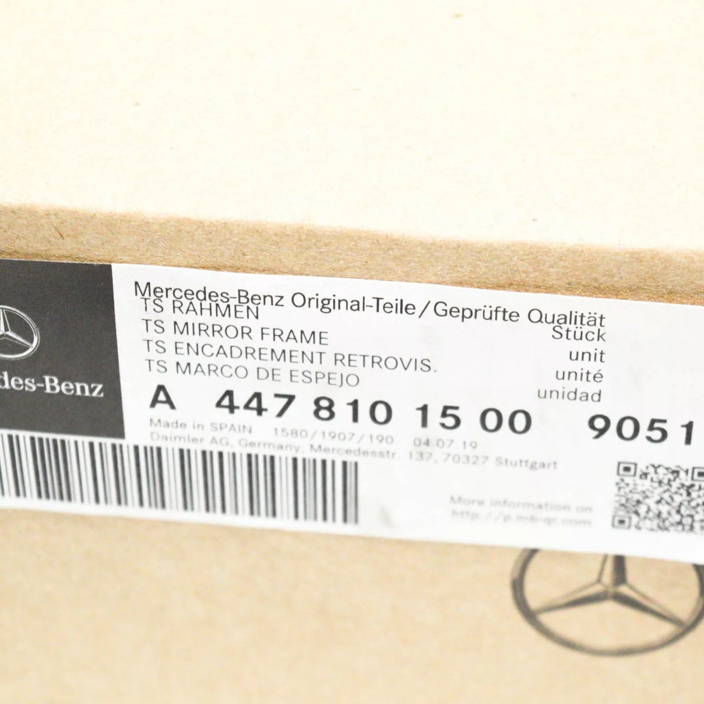 NEW MERCEDES BENZ VITO W447 LEFT MIRROR FRAME A4478101500 9051 ORIGINAL