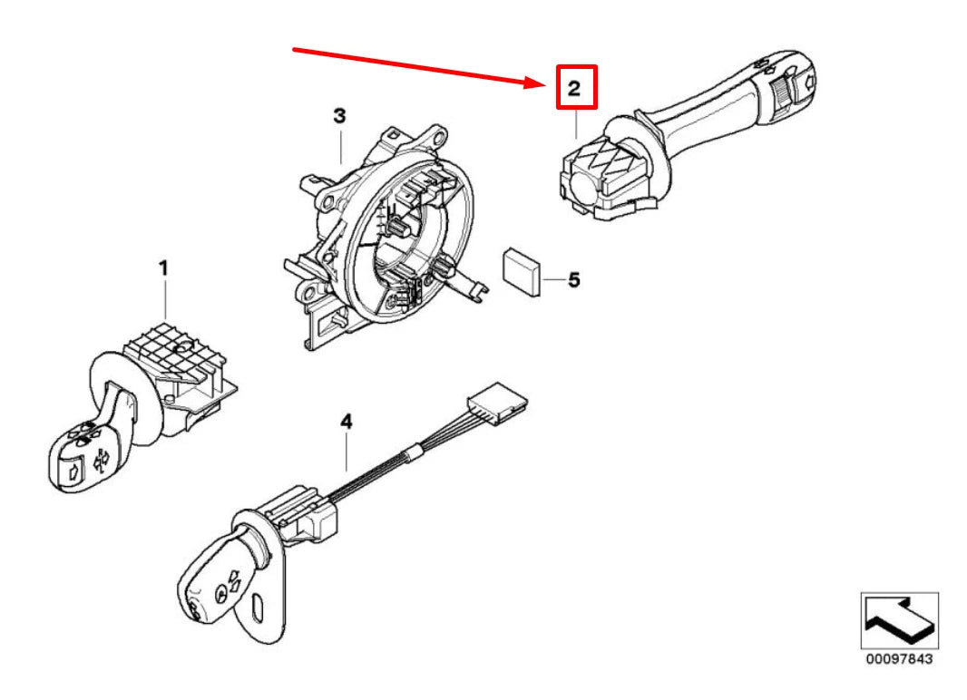 NEW BMW X5 E53 INDICATOR WIPER STALK SWITCH 61318375408 8375408 ORIGINAL